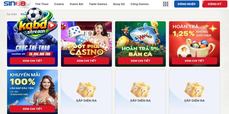 Những ưu đãi đặc sắc dành cho hội viên tại Sin88