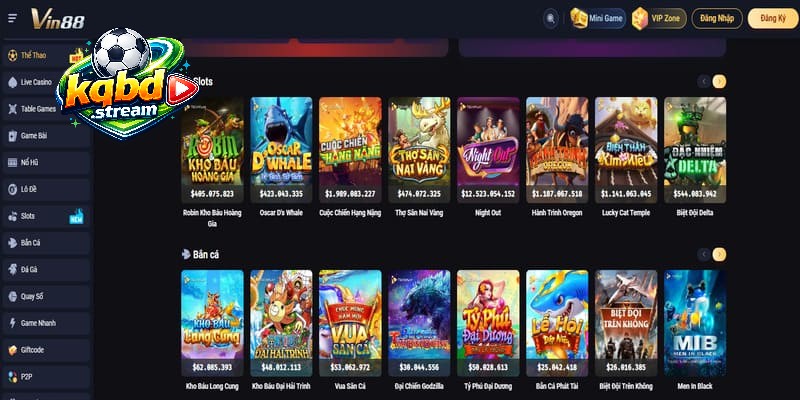 Điểm danh các sảnh game nổi bật của VIN88